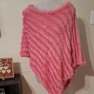 Willi Smith Pink Textured Poncho